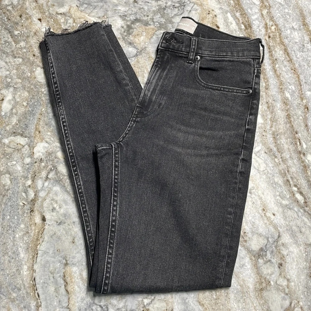 Everlane The High Rise Washed Black/Gray Jeans size 27 Tall